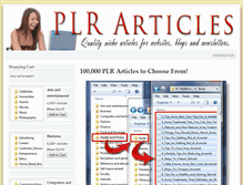 Tablet Screenshot of plrarticlecontent.com